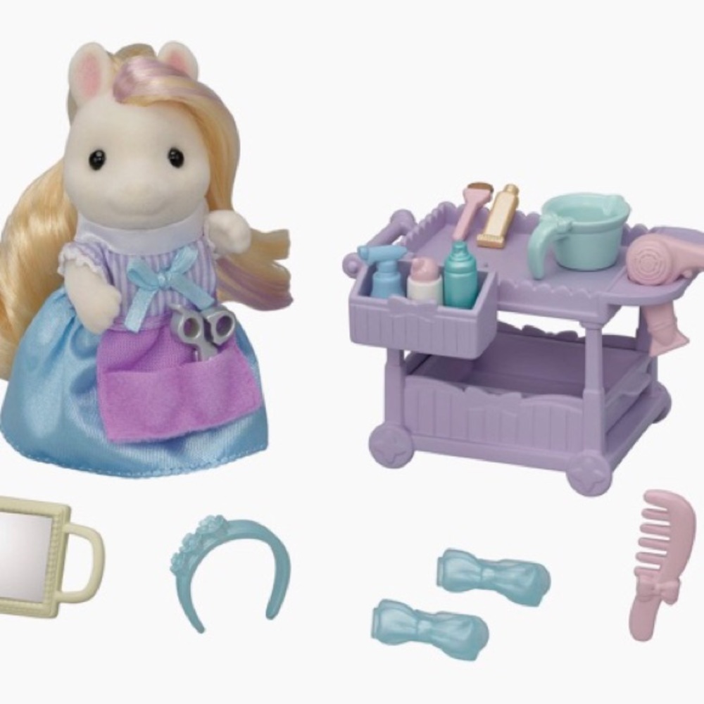 NEW! Calico Critters Pony Hairdresser Set